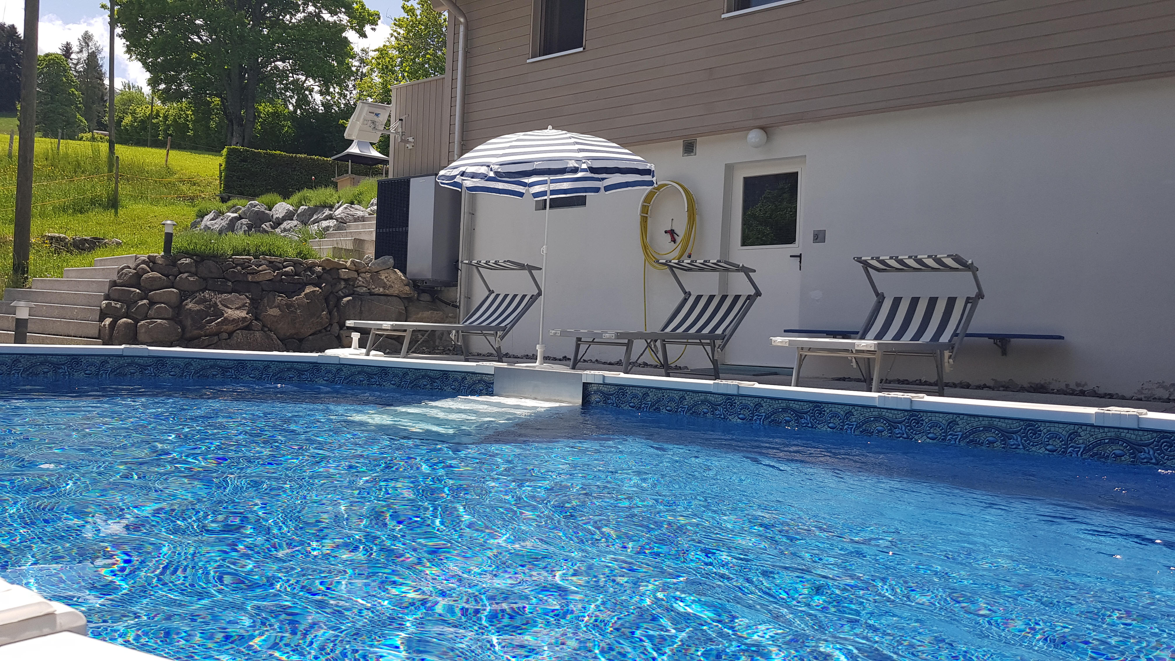 Pool und Umgebung Chalet Drachenstein in Zweisimmen